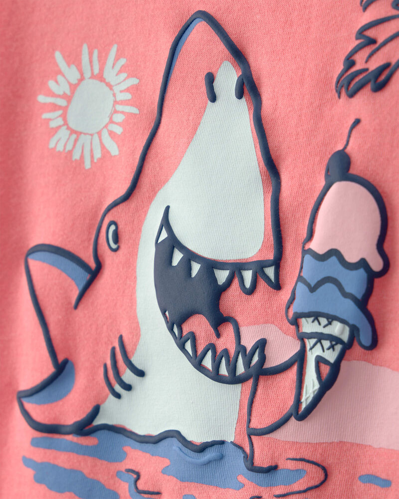 Toddler Boy Shark Graphic Tee - Coral, image 3 of 6 slides