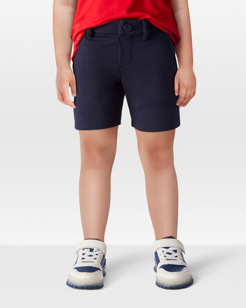 Toddler Girl Ponte Knit Uniform Shorts - Navy, 