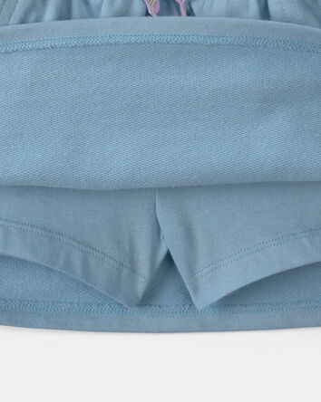 Toddler Girl French Terry Skort - Blue, 