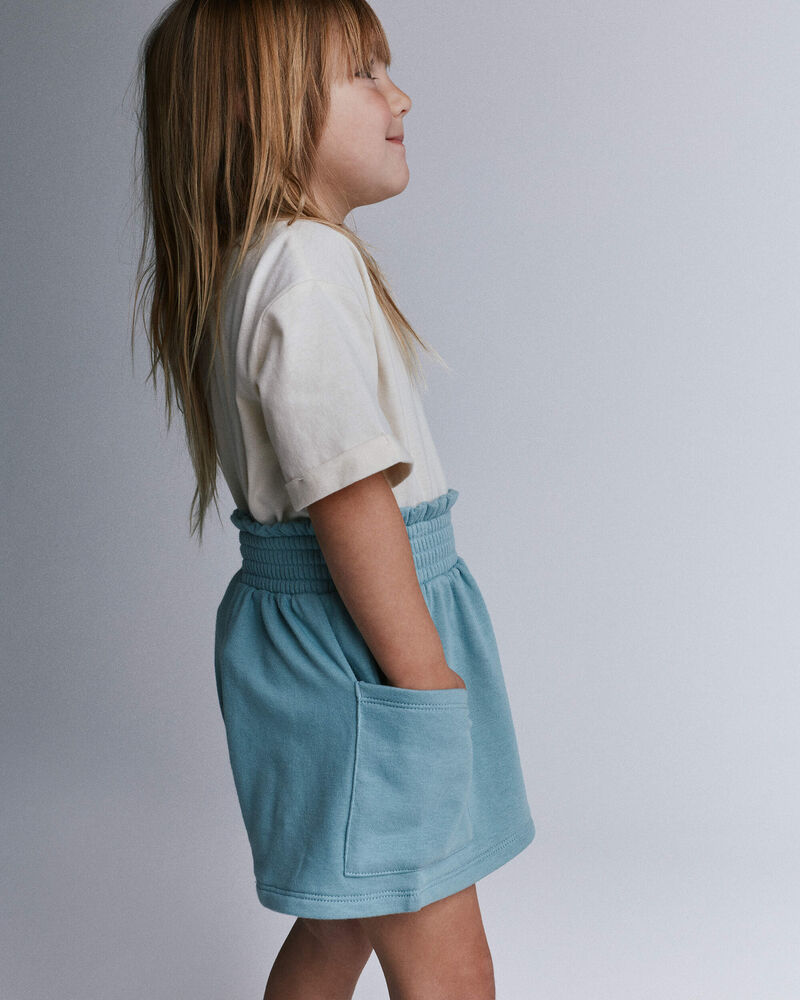 Toddler Girl Swing Shorts with Pockets - Light Blue, image 4 of 6 slides
