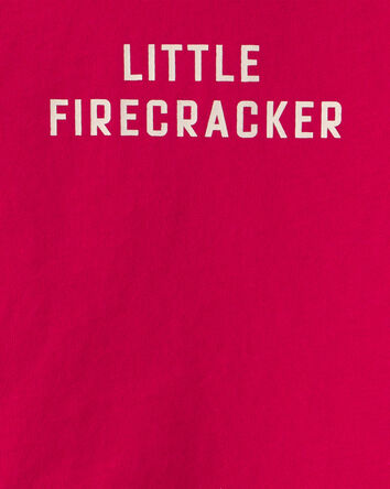 Baby 2-Piece 'Little Firecracker' Top & Short Set - Red/Navy Blue, 