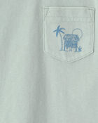 Baby Boy Pocket Tee - Mint Green, image 2 of 3 slides