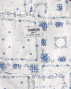 Toddler Girl Bandana Floral Overalls - Blue/Ivory, image 3 of 4 slides