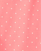 Girls Strawberry 100% Cotton Snug Fit 4-Piece Pajama Set - Green/Pink, image 4 of 5 slides