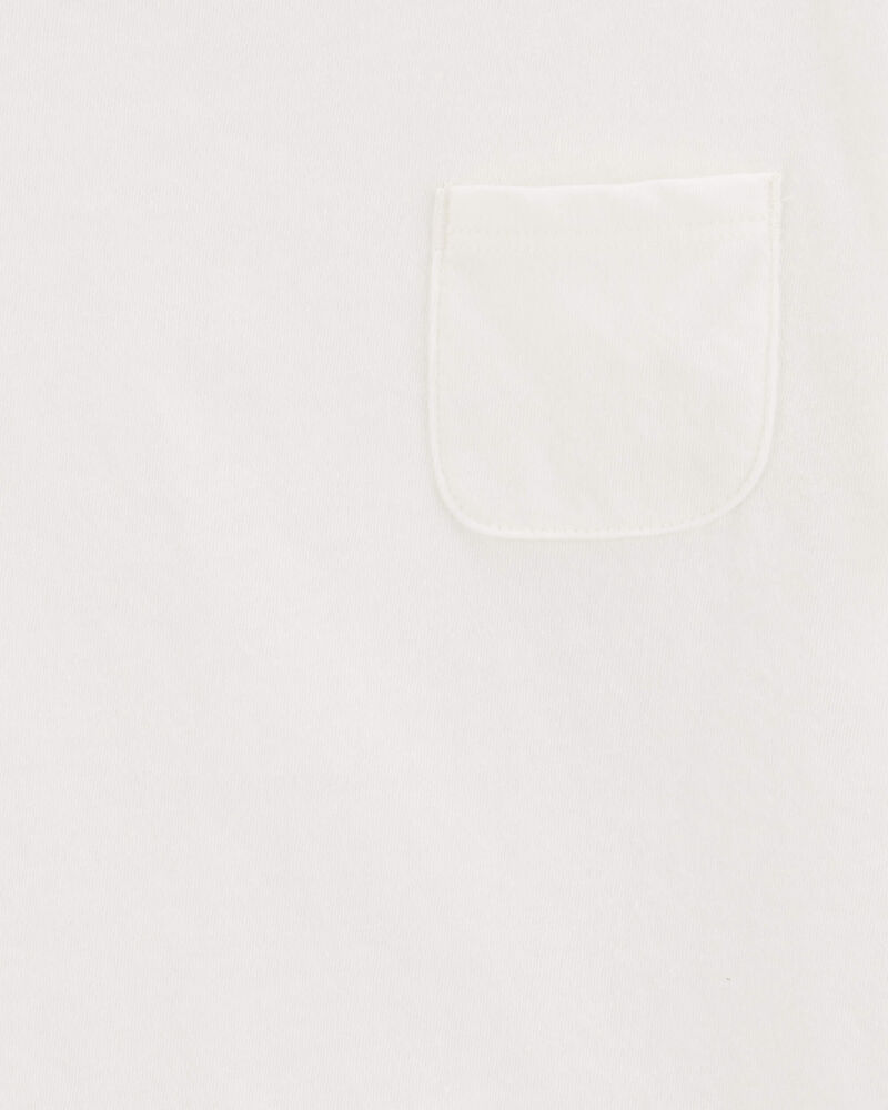 Girls Short-Sleeve Pocket Tee - White, image 2 of 3 slides