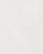 Girls Short-Sleeve Pocket Tee - White, image 2 of 3 slides