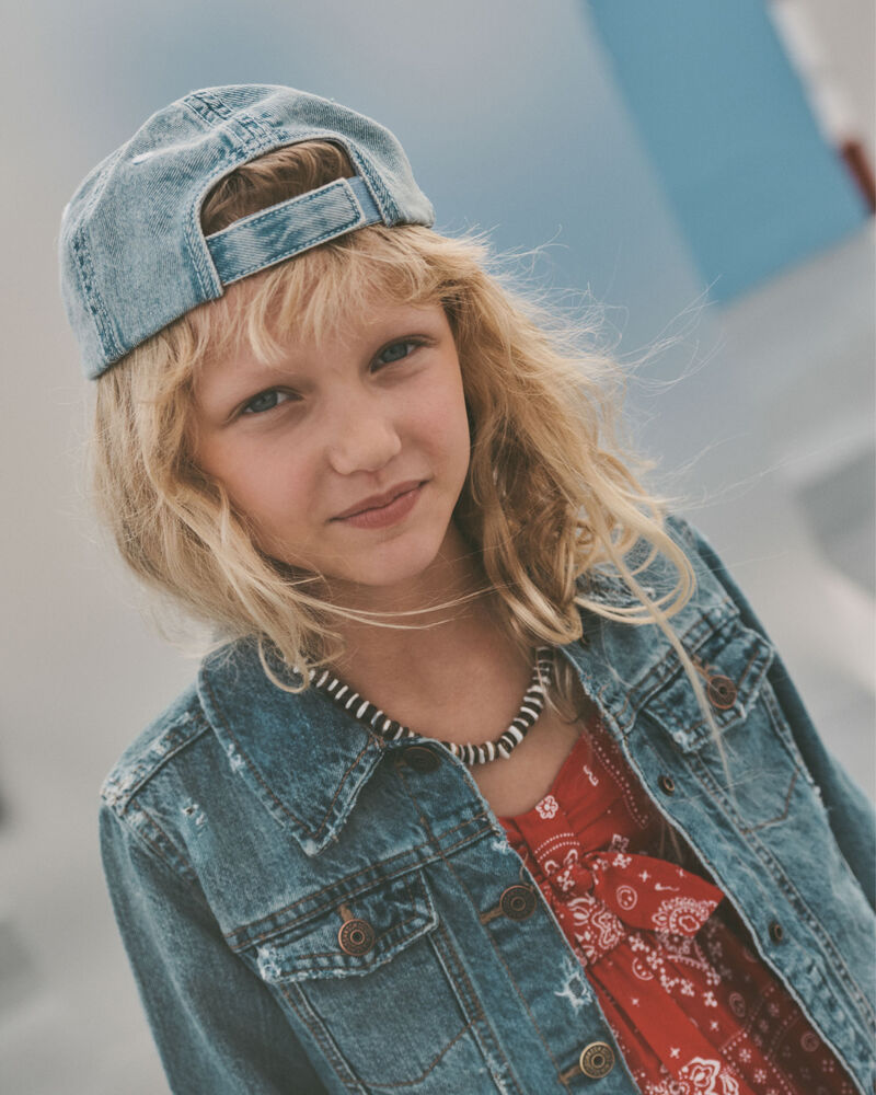 Girls Sleeveless Bandana Dress - Red, image 2 of 7 slides