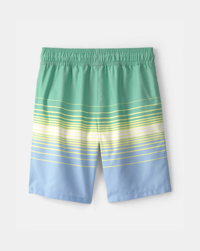Boys 2-Piece Palm Tree Rashguard & Swim Trunk Set - Green, image 7 of 8 slides