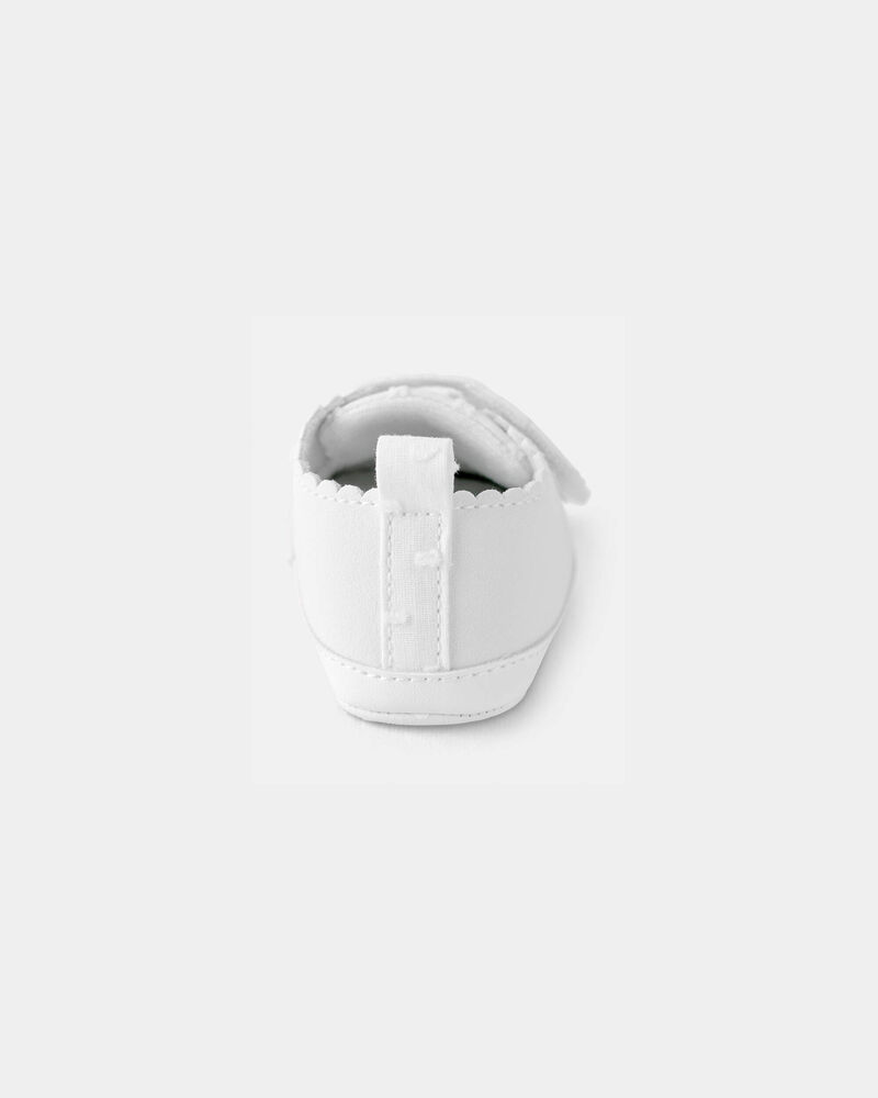 Baby Girl Swiss Dot Casual Shoes - White, image 3 of 6 slides