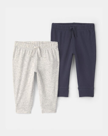 Baby 2-Pack Pull-On Pants - Navy/Grey, 