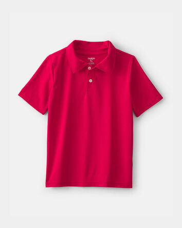 Boys Uniform Active Polo Shirt - Red, 
