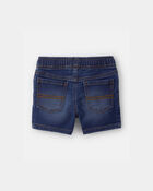 Baby Boy Denim Drawstring Shorts - Dark Wash, image 2 of 4 slides