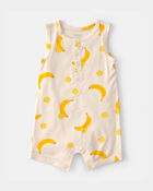 Baby Banana PurelySoft Romper - Yellow/Cream, image 1 of 5 slides