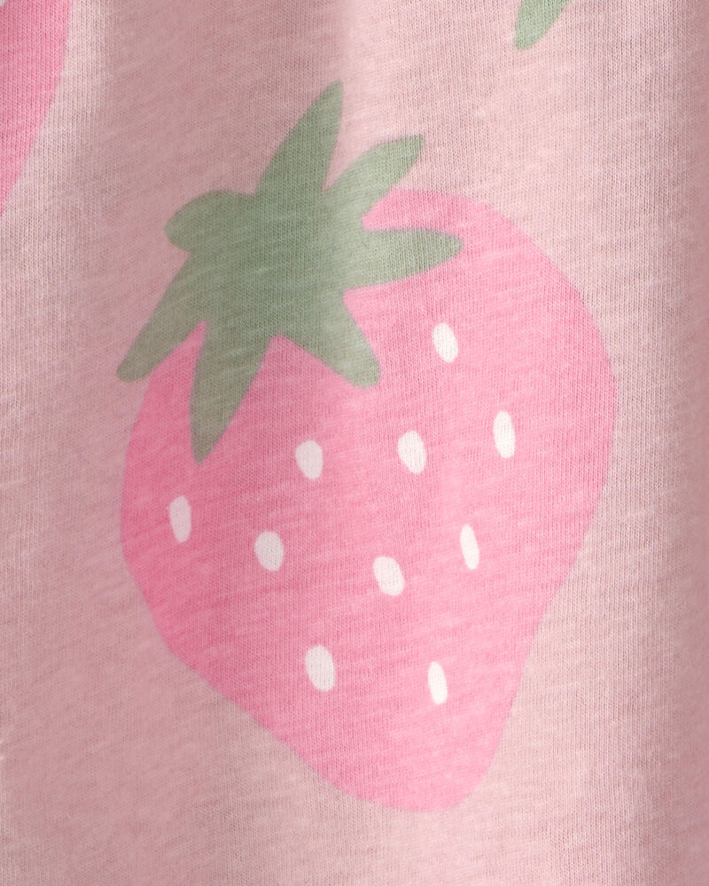 Toddler Girl Strawberry Short-Sleeve Dress - Pink, image 3 of 4 slides