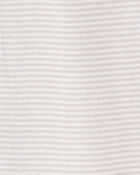 Baby 2-Pack Striped Elephant 2-Way Zip Cotton Sleep & Play Pajamas - Grey, image 2 of 4 slides
