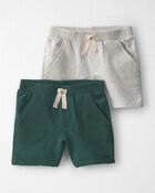 Toddler 2-Pack French Terry Shorts Made with Organic Cotton, image 1 of 6 slides