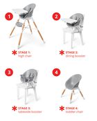 EON 4-in-1 High Chair - Grey/White, image 2 of 4 slides