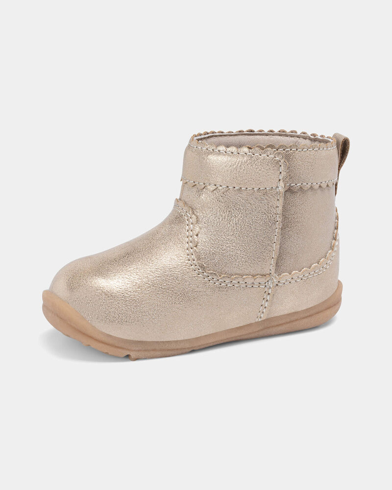 Baby Girl Every Step&reg; First Walker Metallic Boots - Gold, image 6 of 6 slides