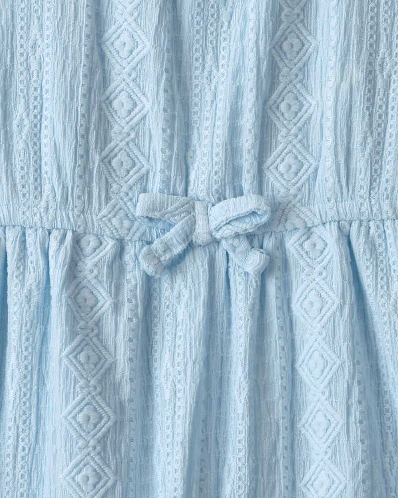 Toddler Girl Textured Romper - Blue, image 3 of 4 slides