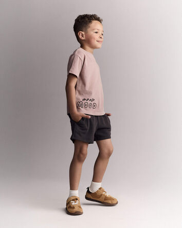 Toddler 'Good Mood' Relaxed Tee - Mauve, 