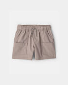 Toddler Boy Woven Pocket Shorts - Taupe, image 1 of 4 slides