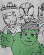 Toddler Boy &copy;Marvel The Incredible Hulk Fleece Pullover Sweatshirt - Grey, image 3 of 3 slides