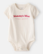 Baby 'Mommy's Mini' Short-Sleeve Graphic Bodysuit - Cream, image 1 of 3 slides