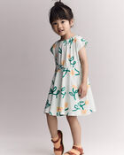 Toddler Girl Avenue Twirl&trade; Dress in Floral Print - Light Green, image 1 of 6 slides