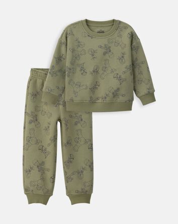 Toddler Boy 2-Piece &copy;Marvel Fleece Pullover Sweater & Joggers Set - Green, 