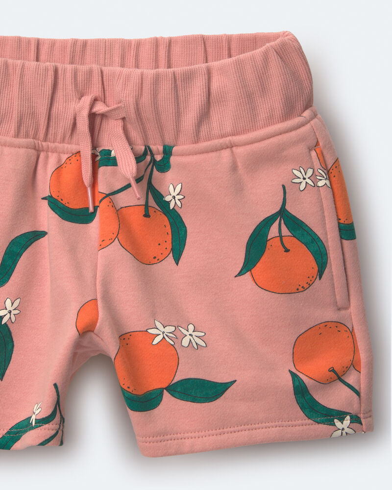 Toddler City Park&trade; Shorts in Clementine Grove Print - Light Pink, image 6 of 6 slides
