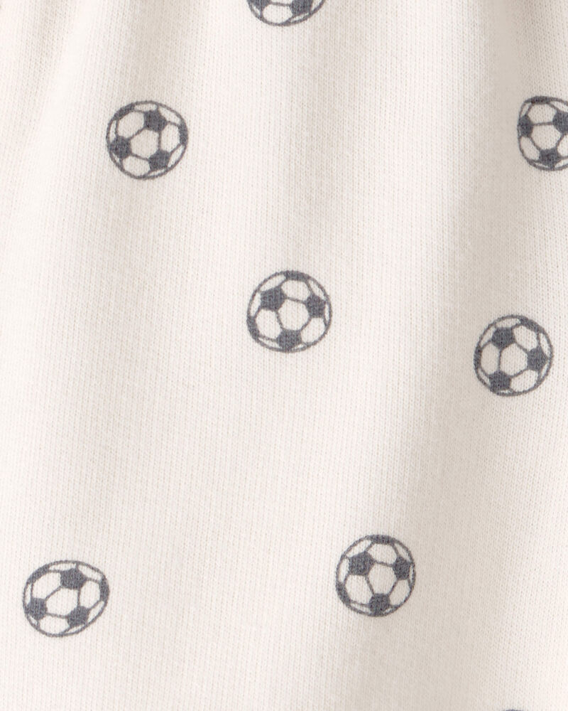 Baby Soccer French Terry Shorts - Ivory, image 3 of 4 slides
