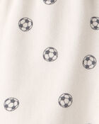 Baby Soccer French Terry Shorts - Ivory, image 3 of 4 slides