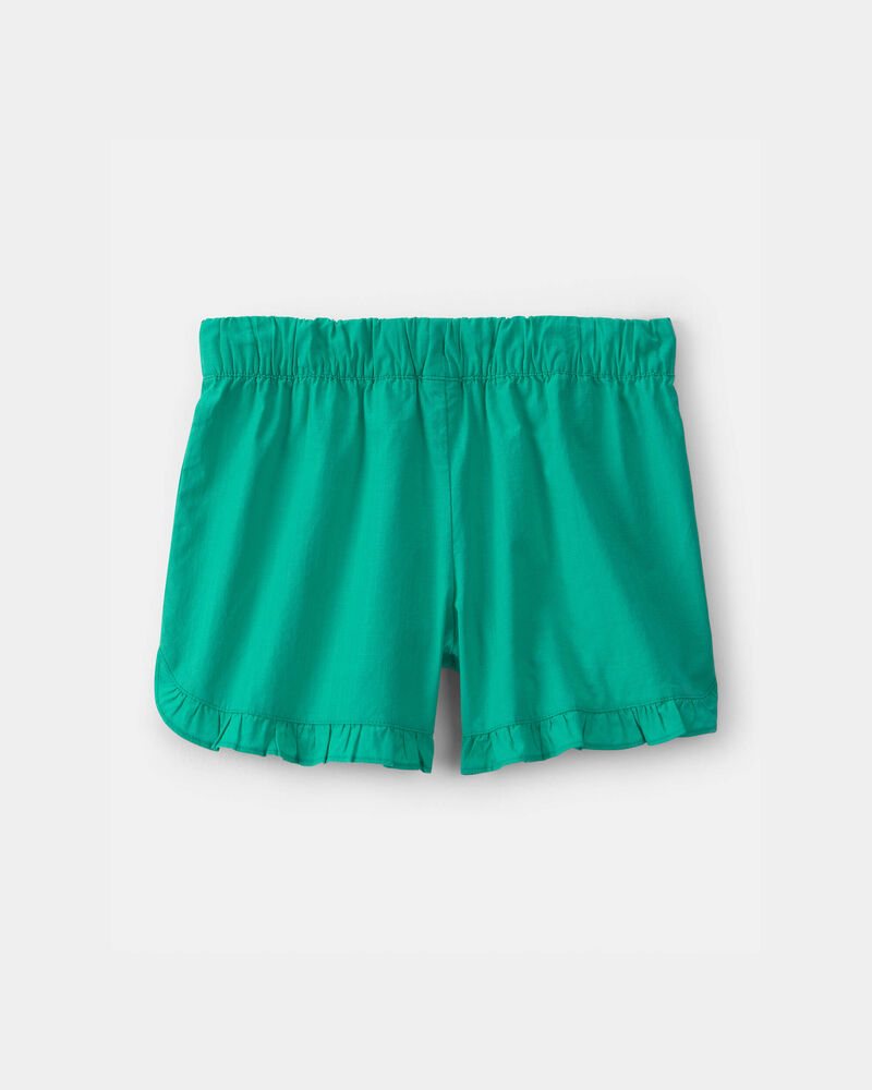 Girls Ruffle-Trim Shorts - Green, image 5 of 6 slides