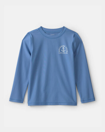 Boys Nautical Long-Sleeve Rashguard - Blue, 