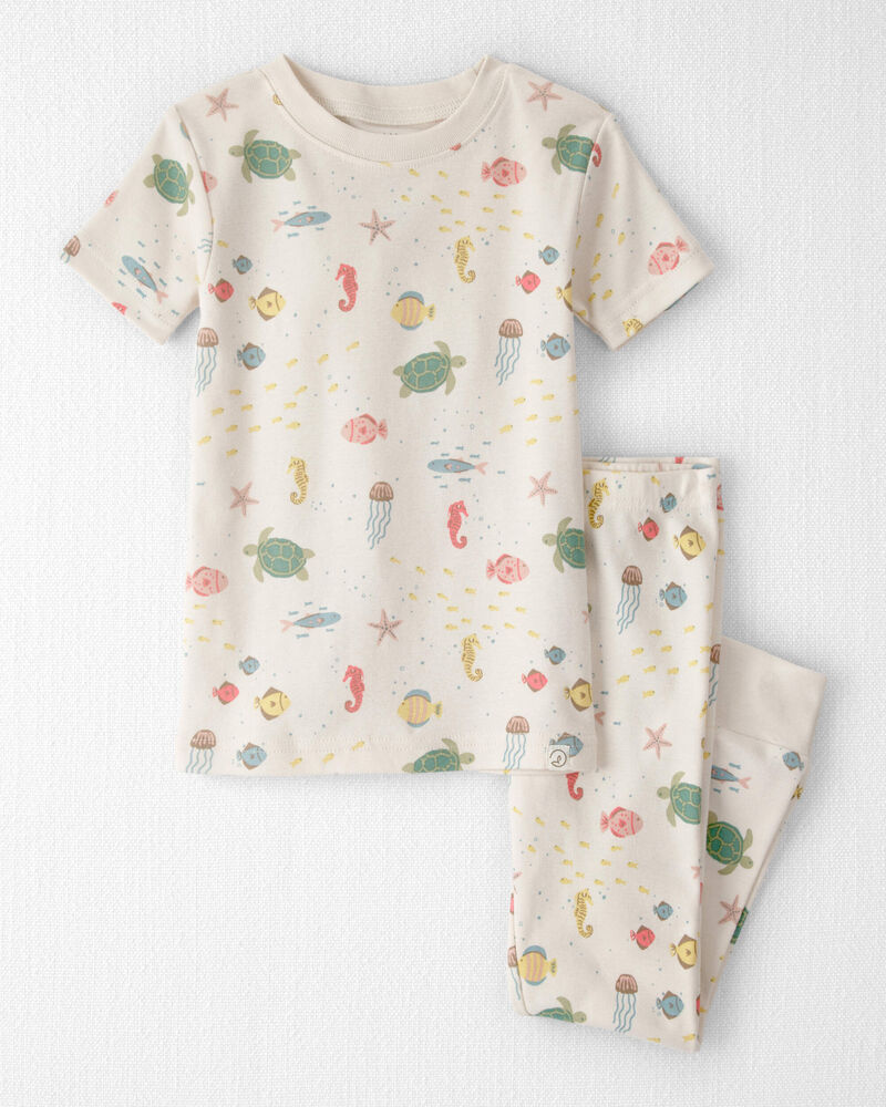 Toddler 2-Piece Organic Cotton Pajamas in Under the Sea, image 1 of 4 slides