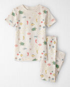Toddler 2-Piece Organic Cotton Pajamas in Under the Sea, image 1 of 4 slides