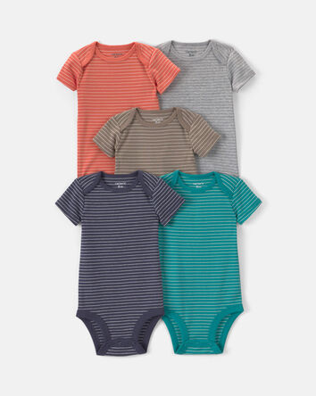 Baby 5-Pack Striped Multipack Bodysuits, 