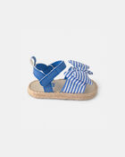 Baby Girl Striped Sandals - Blue, image 2 of 6 slides