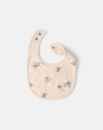Baby 3-Pack 'Hello Baby' Bibs - Grey/Ivory, 