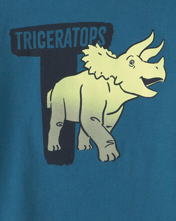 Toddler Boy Triceratops Dinosaur Graphic Tee - Blue, 