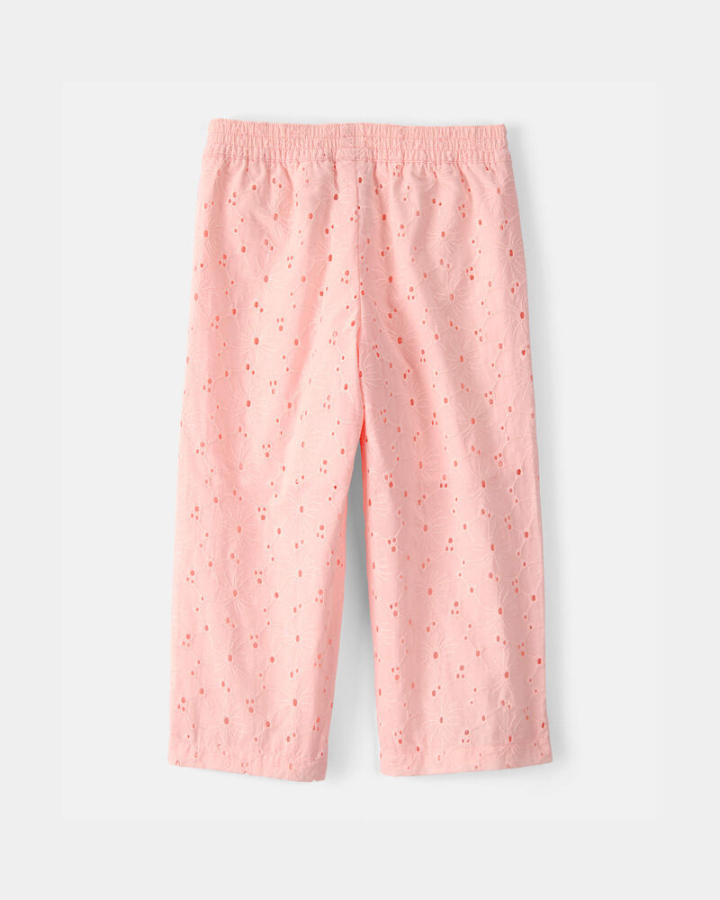Toddler Girl Floral Eyelet Pants - Pink, image 4 of 6 slides