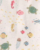 Kid 2-Piece Organic Cotton Pajamas in Under the Sea, image 3 of 4 slides