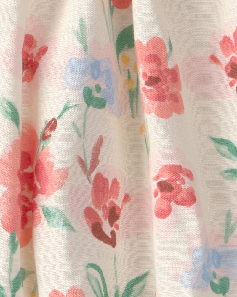 Girls 2-Piece Floral Top & Skort Set - White, image 5 of 5 slides