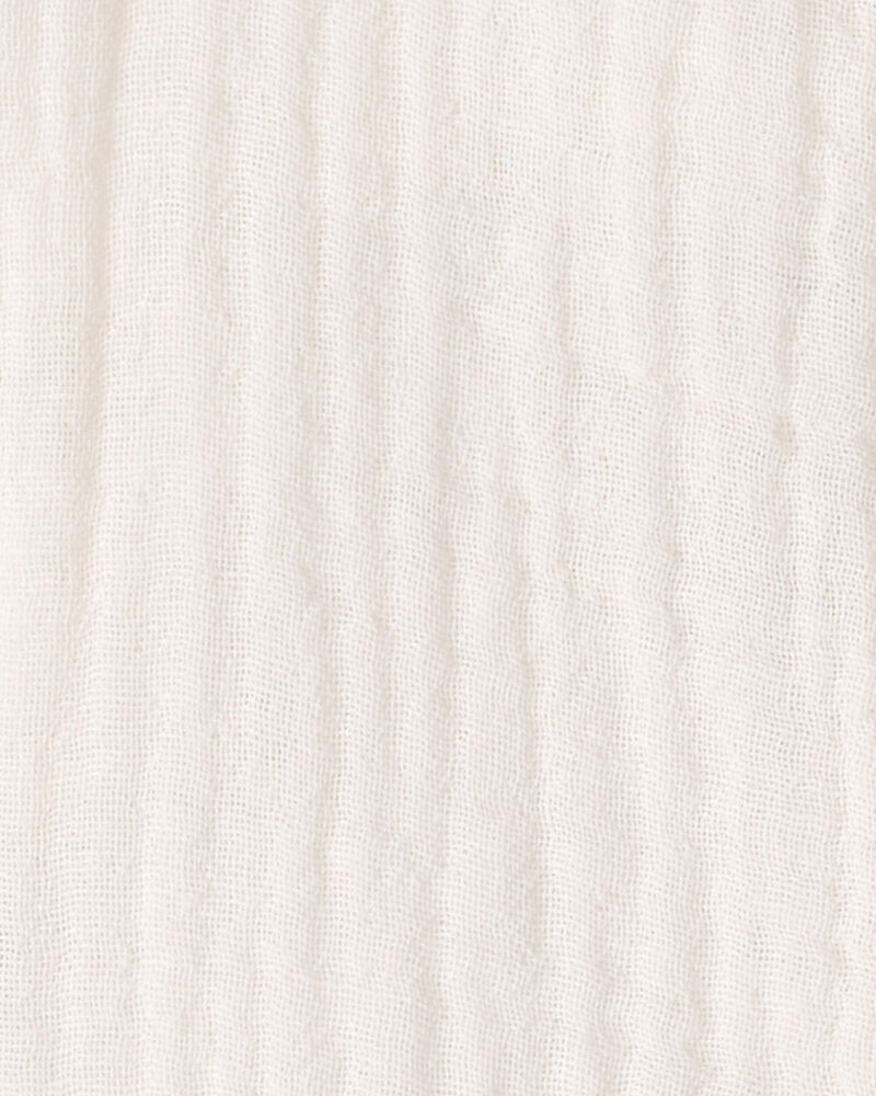 Baby Organic Cotton Gauze Shortalls, image 4 of 5 slides