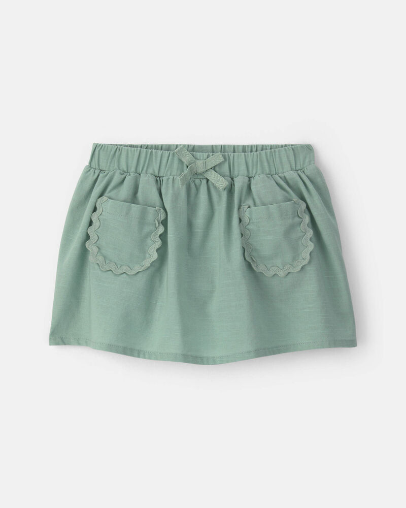 Baby Girl Pocket Skort - Green, image 1 of 4 slides