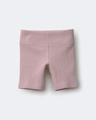 Toddler Girl Brooklyn Bike Shorts - Mauve, image 2 of 6 slides