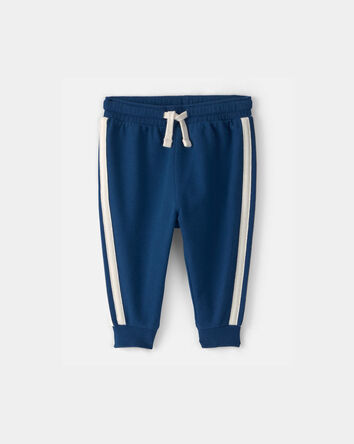 Baby Boy French Terry Pants - Navy Blue, 