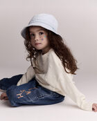 Toddler Girl Popcorn Sweater - Cream, image 4 of 6 slides