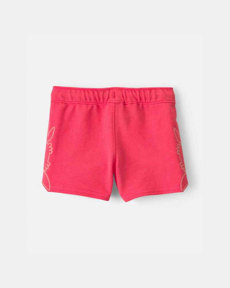 Baby Boy Crab French Terry Shorts - Coral, image 2 of 5 slides