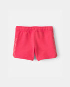 Baby Boy Crab French Terry Shorts - Coral, image 2 of 5 slides